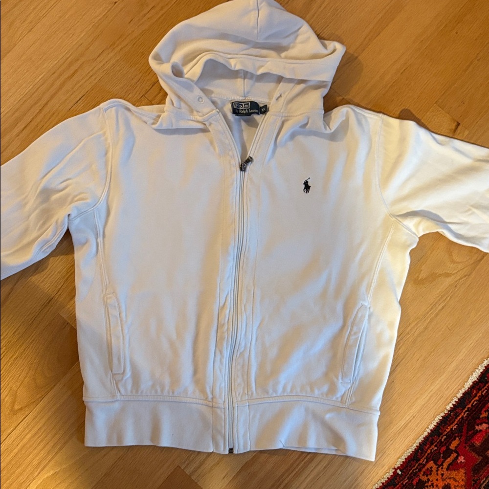 Men's polo off-white hoodie XL